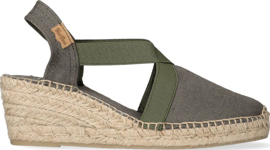 Toni Pons Ter Dames Espadrilles Caqui Groen Linnen TERcaqui