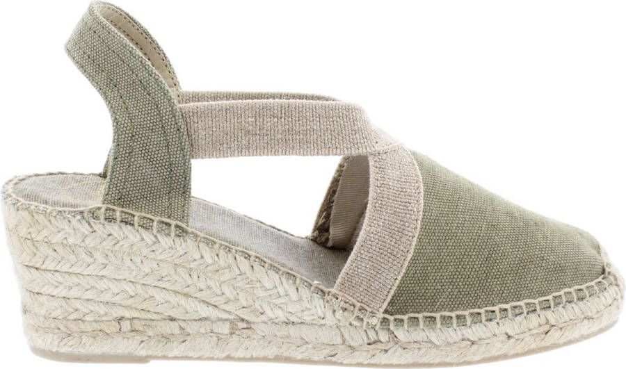 Toni Pons Terra-V Dames Espadrilles Caqui Vintage Groen Canvas TERRAVcaqui