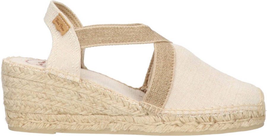 Toni Pons Terra-V Dames Espadrilles Cru Vintage Wit Canvas