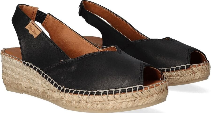 Toni Pons Bernia-P Dames Espadrilles Negre Zwart Leer BERNIAPnegre - Foto 4