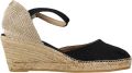 Toni Pons Espadrilles met sleehak van jute en gesp CALDES - Zwart