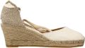 Toni Pons Valenciaanse espadrille met wigvormige zool en nerven CALONGE - Beige