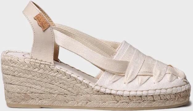 Toni Pons Canvas espadrille met sleehak en linten voor dames TRACY-CU