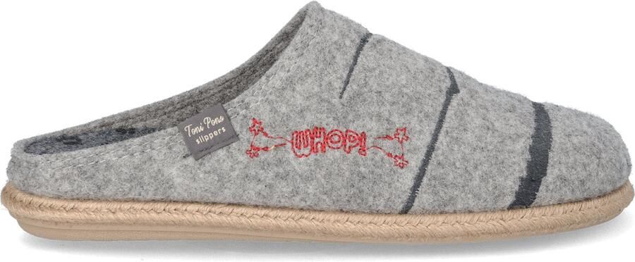 Toni Pons Charlie Heren Pantoffels Vilt Gris