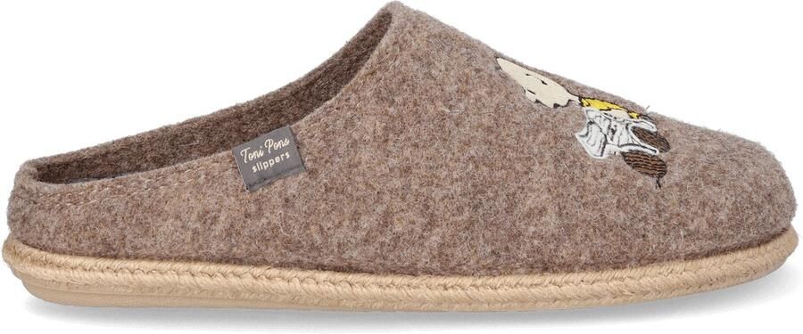 Toni Pons Charlie Heren Pantoffels Vilt Taupe