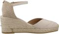 Toni Pons Espadrilles met sleehak voor dames van katoen canvas CLARA - Beige