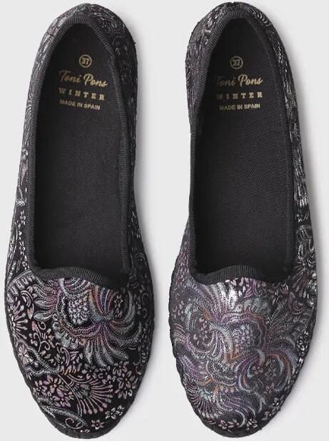 Toni Pons Dames ballerina's van fluweeljacquard CATIA