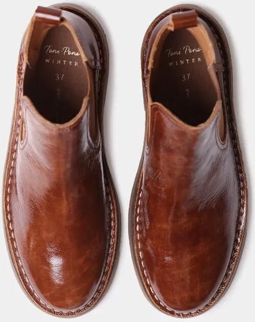 Toni Pons Dames enkellaarsjes van lakleer met elastische zijpanelen ISA-CA