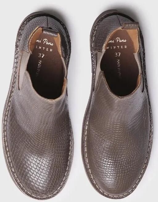 Toni Pons Dames enkellaarsjes van leer met slangenprint ISA-CC