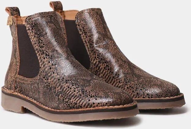 Toni Pons Dames enkellaarsjes van leer met slangenprint ISA-VP