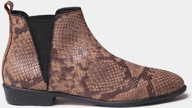 Toni Pons Dames enkellaarsjes van leer met slangenprint NAROA-PI