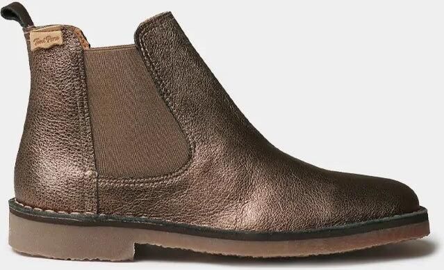 Toni Pons Dames enkellaarsjes van metallic leer met elastische zijpanelen ISA-AT