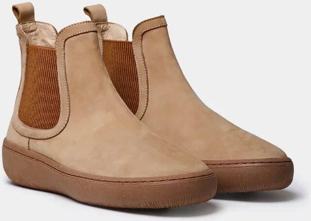 Toni Pons Dames enkellaarsjes van nubuck leer met elastische zijpanelen SERRA