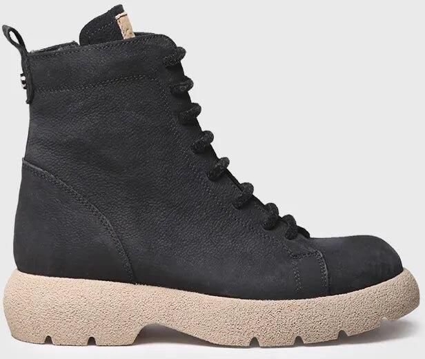 Toni Pons Dames enkellaarsjes van nubuck leer met veters DASHA