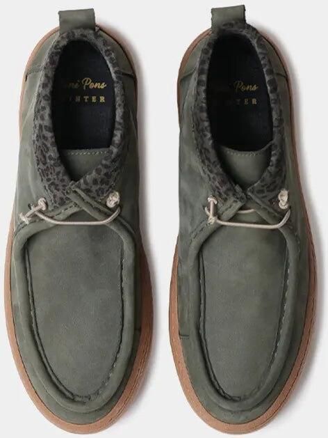 Toni Pons Dames enkellaarsjes van nubuck met elastische veters SALERNO