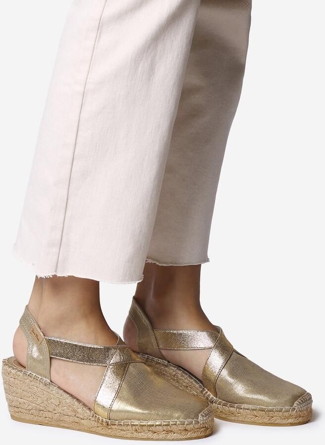 Toni Pons Dames espadrille met geverfde jute sleehak en elastiek FABI