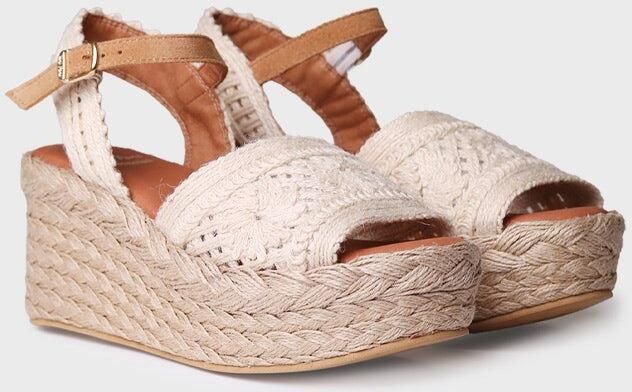 Toni Pons Dames espadrille met hoge hakken van gehaakte stof RENATA