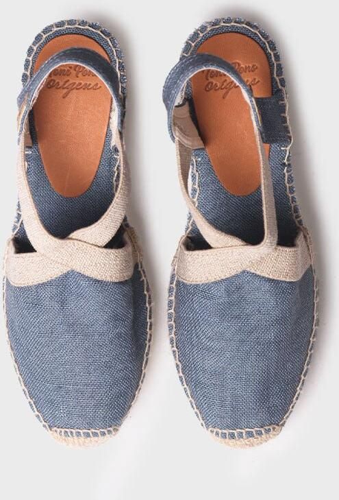 Toni Pons Dames espadrille met hoge hakken van linnen en katoen TODA-NT