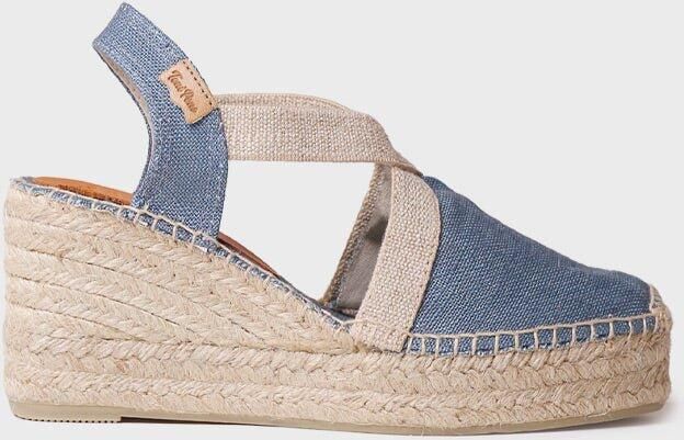 Toni Pons Dames espadrille met hoge hakken van linnen en katoen TODA-NT