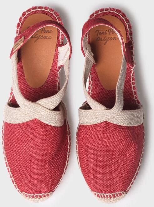 Toni Pons Dames espadrille met hoge hakken van linnen en katoen TODA-NT