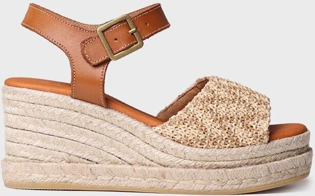 Toni Pons Dames espadrille met hoge sleehak van stof HANNA