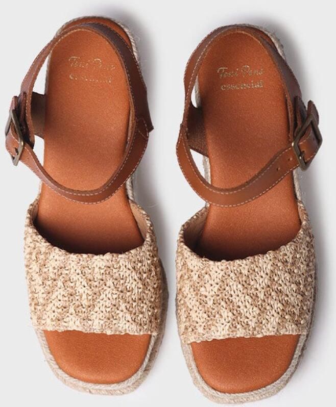 Toni Pons Dames espadrille met hoge sleehak van stof HANNA