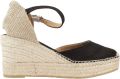 Toni Pons Dames espadrille met linnen sleehak LAIA-NT - Zwart