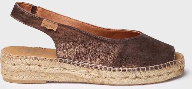 Toni Pons Dames espadrille met open neus van glanzend leer ERICA-AS