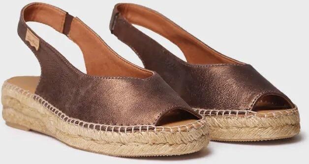 Toni Pons Dames espadrille met open neus van glanzend leer ERICA-AS