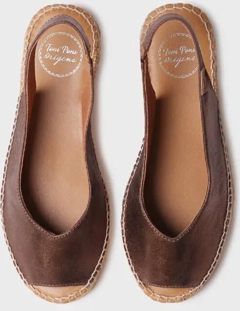 Toni Pons Dames espadrille met open neus van glanzend leer ERICA-AS