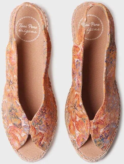 Toni Pons Dames espadrille met open neus van veelkleurig leer LAILA-LL