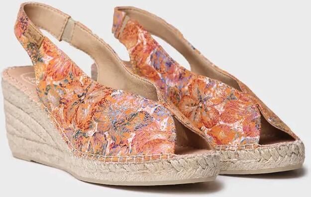 Toni Pons Dames espadrille met open neus van veelkleurig leer LAILA-LL