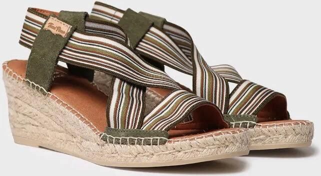 Toni Pons Dames espadrille met sleehak en elastische banden TINA