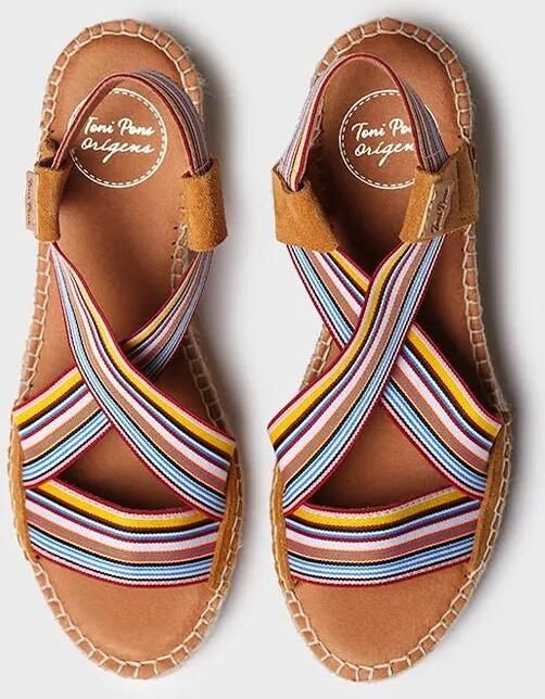 Toni Pons Dames espadrille met sleehak en elastische banden TINA