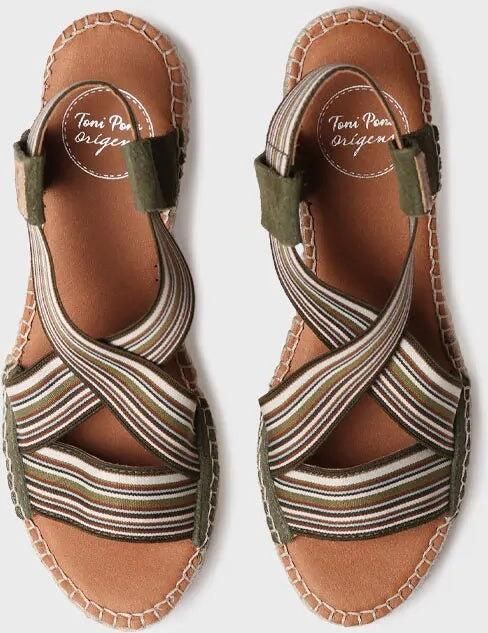 Toni Pons Dames espadrille met sleehak en elastische banden TINA