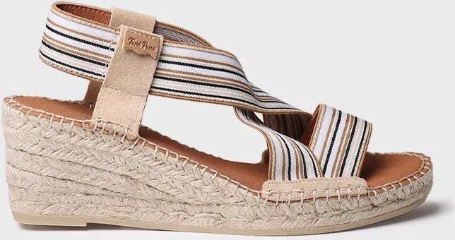 Toni Pons Dames espadrille met sleehak en elastische banden TINA
