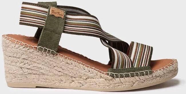 Toni Pons Dames espadrille met sleehak en elastische banden TINA