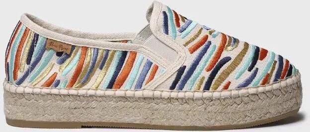 Toni Pons Dames espadrille met veelkleurig borduurwerk POLA