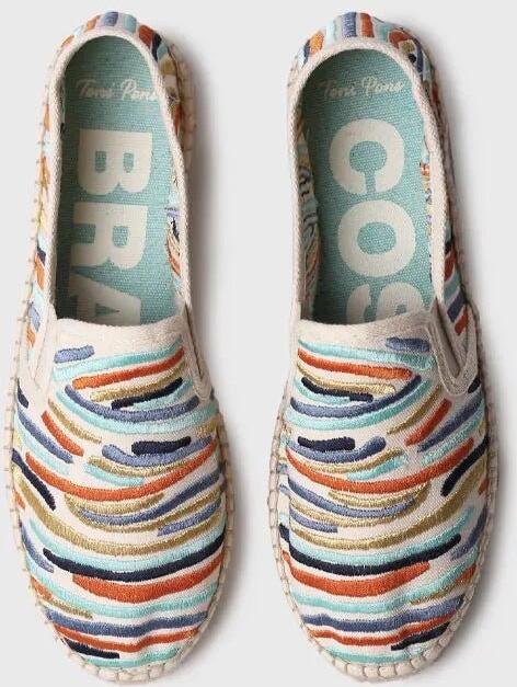 Toni Pons Dames espadrille met veelkleurig borduurwerk POLA