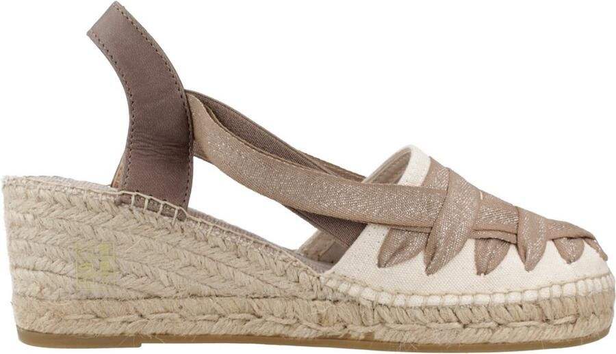 Toni Pons Dames espadrille van ruw katoen met sleehak en linten TRACY-CZ