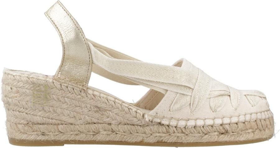 Toni Pons Dames espadrille van ruw katoen met sleehak en linten TRACY-CZ