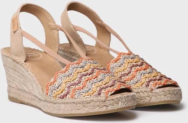 Toni Pons Dames espadrille van veelkleurig katoen met sleehak SARA-RS