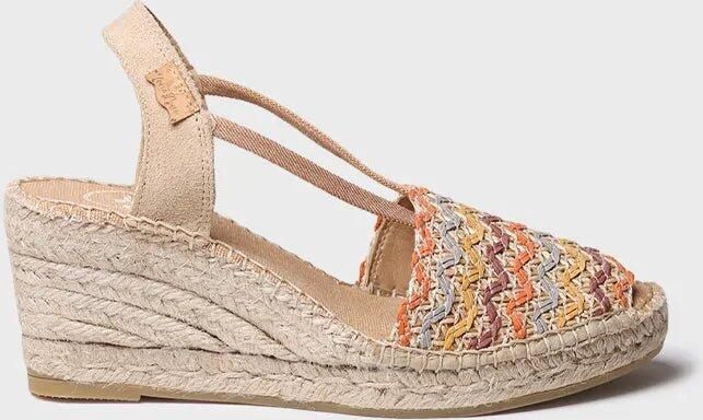 Toni Pons Dames espadrille van veelkleurig katoen met sleehak SARA-RS
