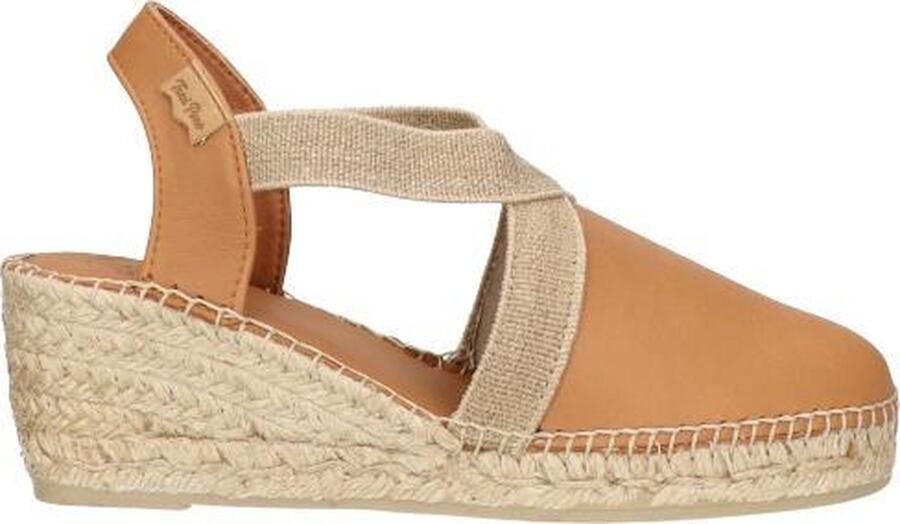 Toni Pons Dames espadrilles Lichtbruin Tossa Cuiro