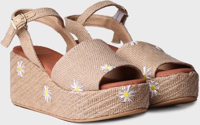 Toni Pons Dames espadrilles met hoge hakken en madeliefjes SEOUL
