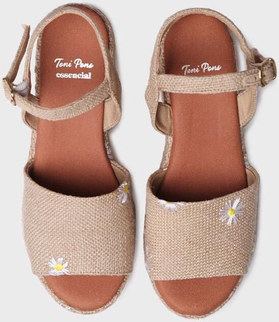 Toni Pons Dames espadrilles met hoge hakken en madeliefjes SEOUL