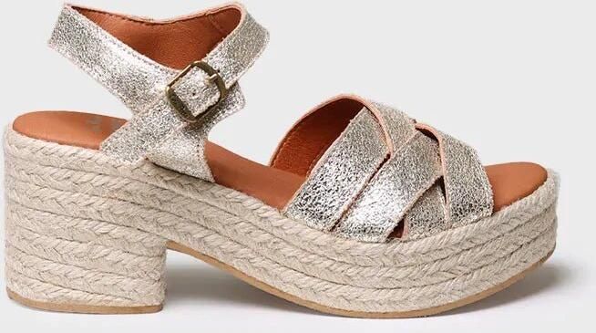 Toni Pons Dames espadrilles van leer met een glanzende afwerking AINOA