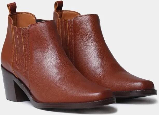 Toni Pons Dames leren enkellaarsjes met elastiek en hak UTIEL