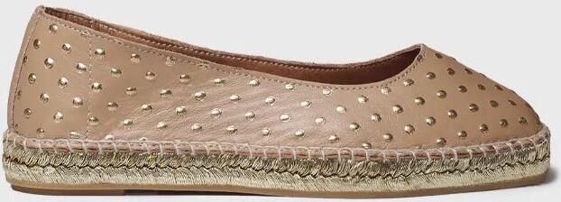 Toni Pons Dames leren espadrille in ballerina-stijl met metallic stippen SHEILA