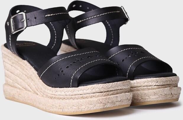 Toni Pons Dames leren espadrille met hoge sleehak HAIDE